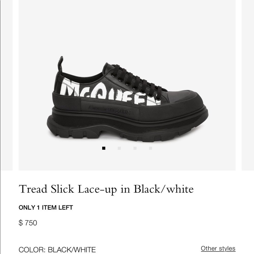 Alexander McQueen Tread slick lace ups